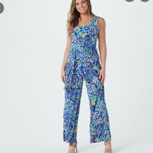 Attitudes by Renee Sleeveless Como Jersey Belted Jumpsuit 3X NWT